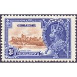 STAMPS : 1935 Jubilee : GIBRALTAR, 3d with Extra Flagstaff variety, fine U/M, SG 115a.