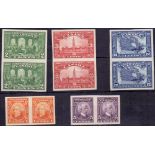 CANADA STAMPS:1927 Confederation set in imperf pairs, mounted mint.