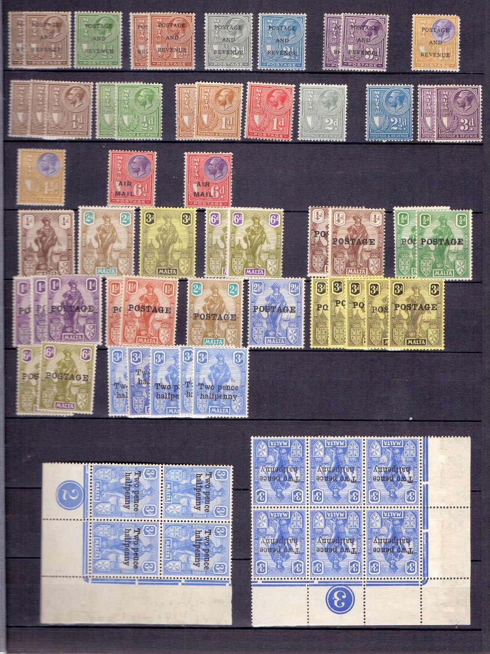 STAMPS : Malta & Cyprus mint selection in stockbook with George V to QEII mint issues.