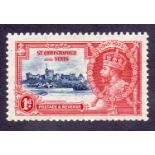 STAMPS: ST CHRISTOPHER & NEVIS, 1d with Kite & Vertical Log variety, fine lightly M/M, SG 61k.