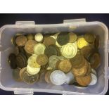 Small tub of mixed coins mainly early GB but some foreign,