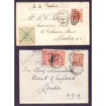 POSTAL HISTORY : RAILWAY : Two letters both with Railway letter stamps,