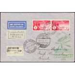 ITALIAN COLONIES, CYRENAICA, 1932 Graf Zeppelin 6th South America Flight (S 177).