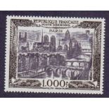 FRANCE STAMPS :1950 1000f Airmail, lightly mounted mint.