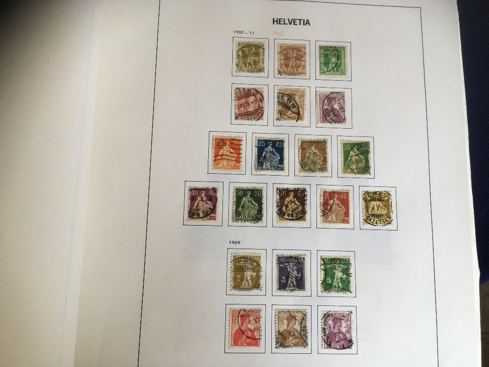 Switzerland and Liechtenstein Davo stamp albums, sparcely filled mint and used - Image 3 of 4