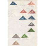 CAPE OF GOOD HOPE 1853-63 collection of used Triangles on pages,