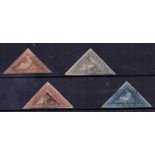 CAPE OF GOOD HOPE Used Triangles SG 2, 5, 7c, 18c soundly used examples