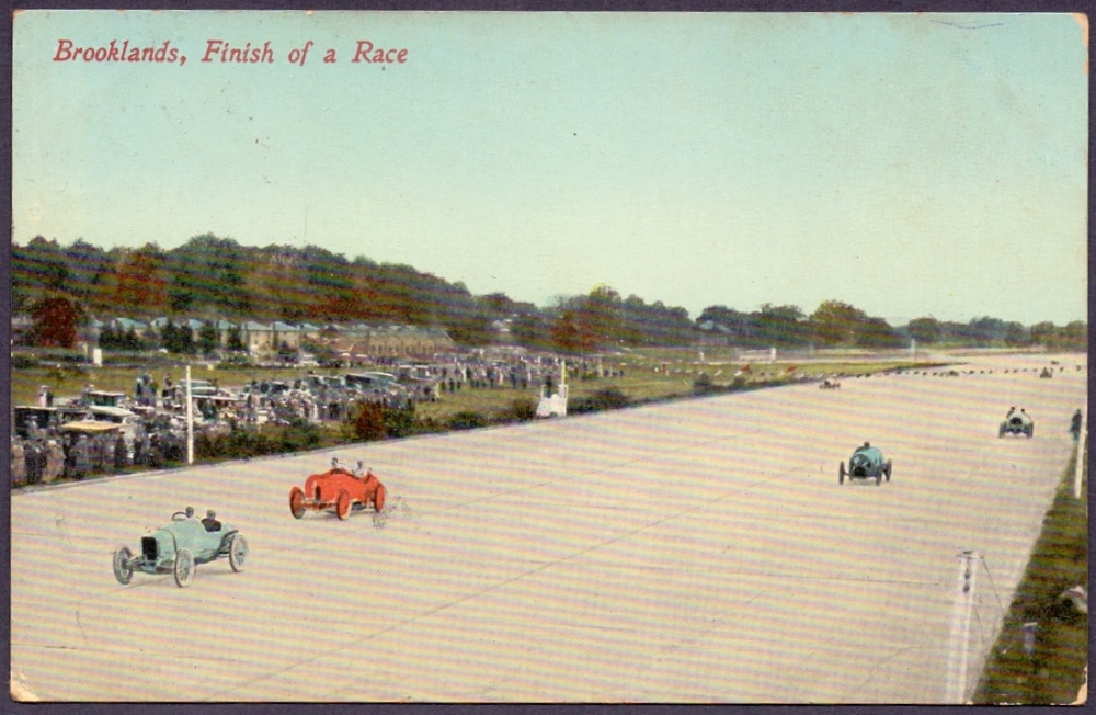 1913 Brooklands Motor Racing postcard