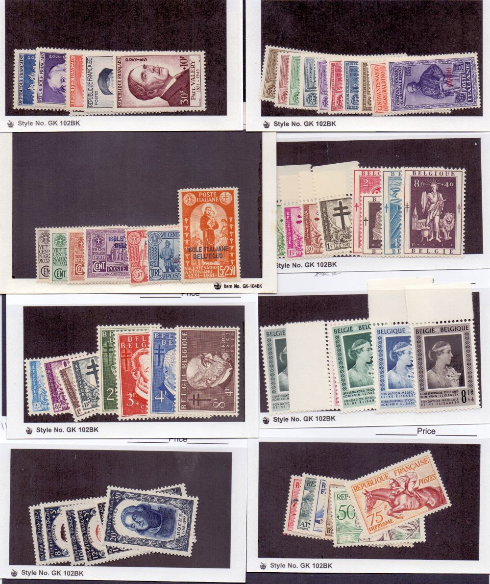 EUROPE stamps ,small box with 130+ stock cards with better sets & singles, - Image 14 of 15