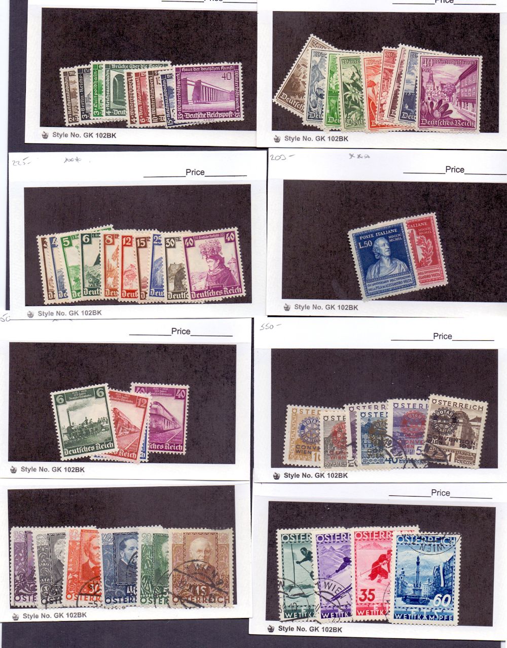 EUROPE stamps ,small box with 130+ stock cards with better sets & singles, - Image 12 of 15