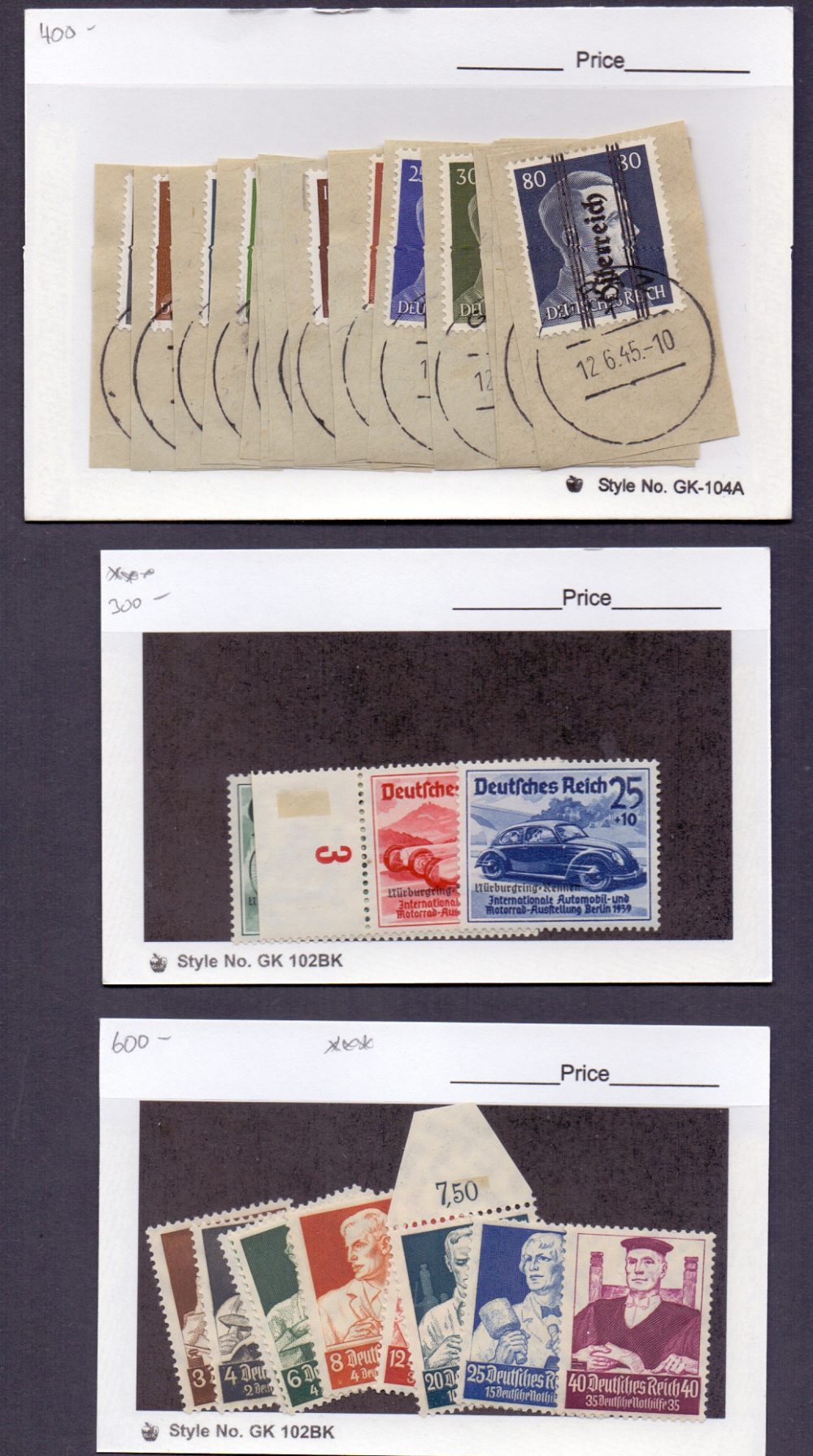 EUROPE stamps ,small box with 130+ stock cards with better sets & singles, - Image 13 of 15