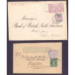 LEEWARD ISLANDS 1893 cover to Nova Scotia, together with a newspaper wrapper. (2)