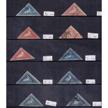 CAPE OF GOOD HOPE 1853-63 selection of the classic Triangles mint and used,