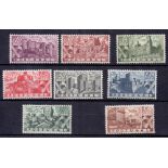 1946 Castles set mounted mint set SG 989-96 Cat £225