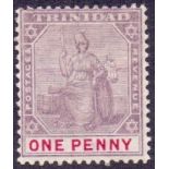 1896 1d dull purple and rose, mounted mint with "Oval O " , SG 116 Cat £325