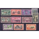 1940 Centennial official set of 11 to 1/- , mounted mint SG O141-51 Cat £190