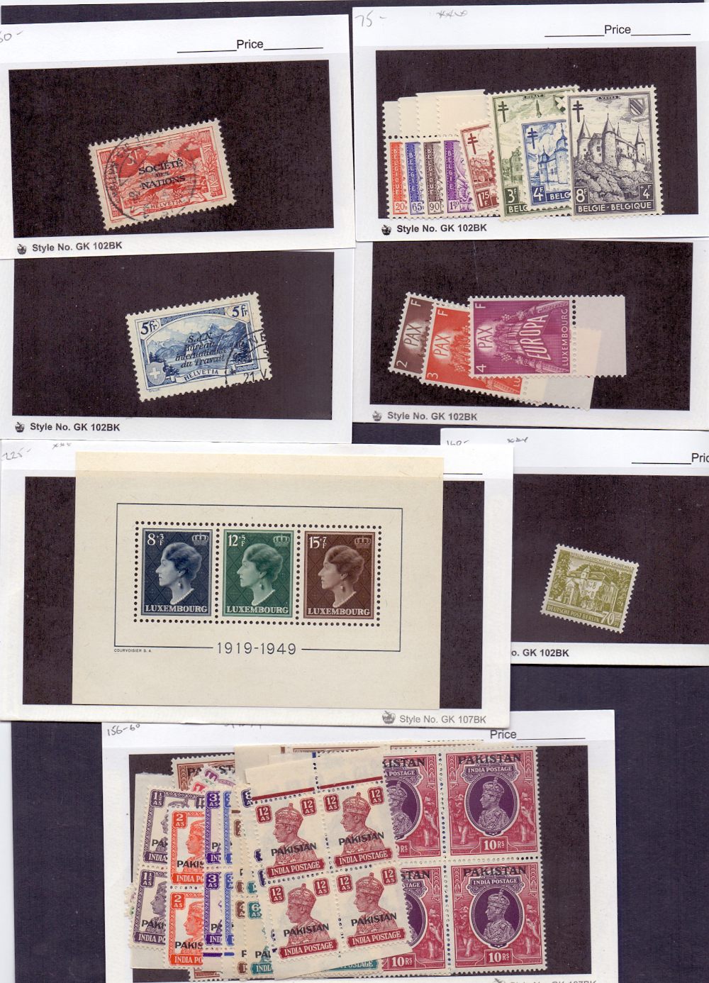 EUROPE stamps ,small box with 130+ stock cards with better sets & singles, - Image 15 of 15