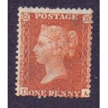 Penny Red plate 34, un-used mint example (no or patchy gum).