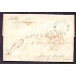 GREAT BRITAIN POSTAL HISTORY 1840 entire from Wenlock to Ryde Isle of Wight,