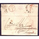 GREAT BRITAIN POSTAL HISTORY 1807 Entire Warrington to London,