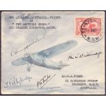 STAMPS POSTAL HISTORY : 1933 Hand Illustrated cover for flight New Zealand to Australia 26th March