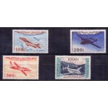 FRANCE STAMPS : 1954 Air stamps mounted mint set to 1000f SG 1194-97 Cat £425