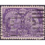 CANADA STAMPS : 1897 $2 Violet Jubilee with Roller cancel,