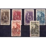 GERMANY STAMPS : 1928 Volkshilfe used set to 3f SG 128-33 Cat £825