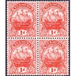 BERMUDA STAMPS : 1910 1d Red.