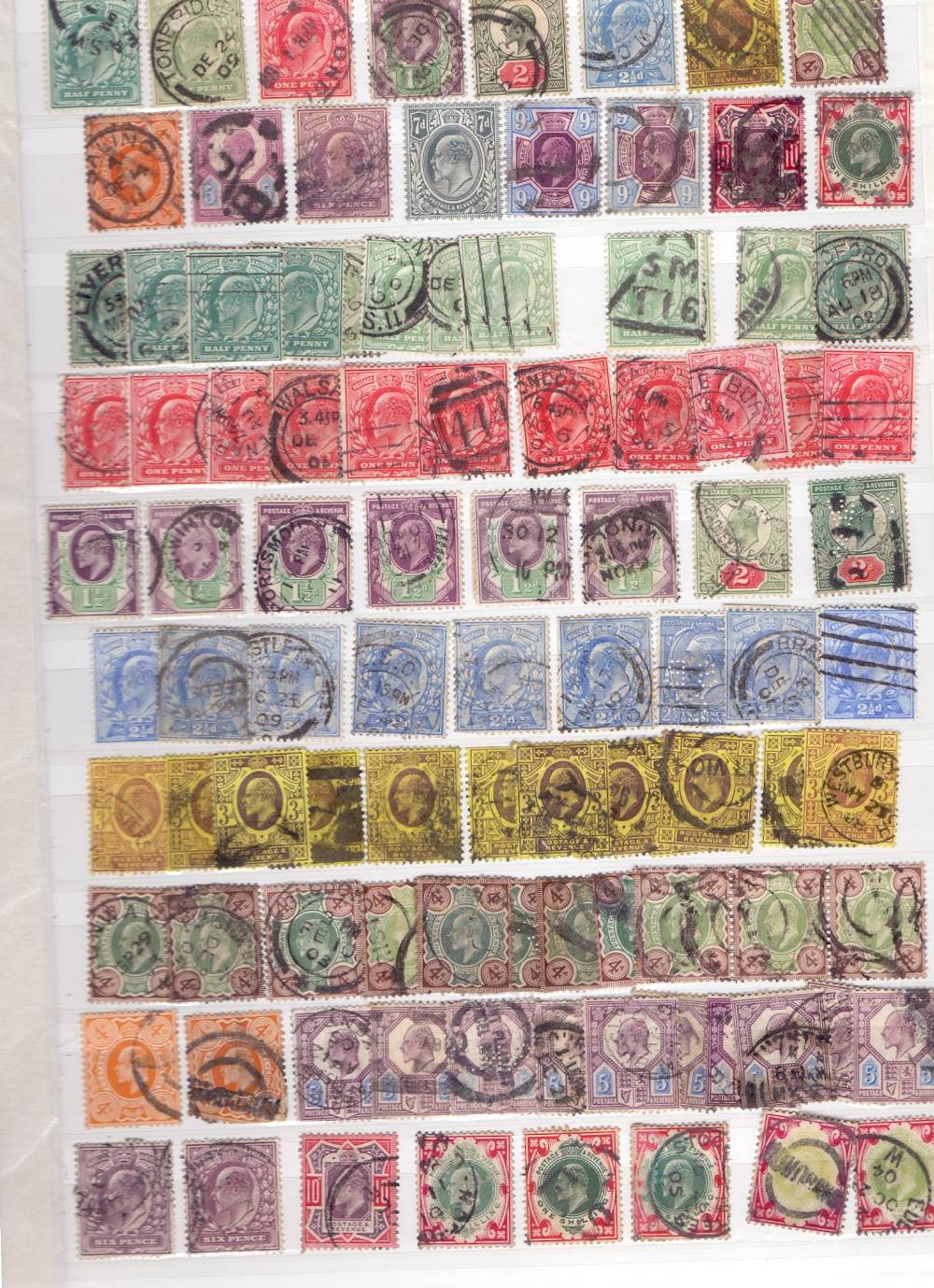 GREAT BRITAIN STAMPS : Accumulation in green stock book including Penny Black, - Image 4 of 6