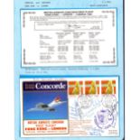 AIRMAIL POSTAL HISTORY : CONCORDE, small collection on 22 pages inc five multi-signed flown covers.