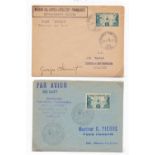 AIRMAIL POSTAL HISTORY : Collection of first flight covers from 1945 to 1980s inc Concorde flown