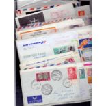 AIRMAIL POSTAL HISTORY : Selection of aviation covers from 1950s to 1990s.