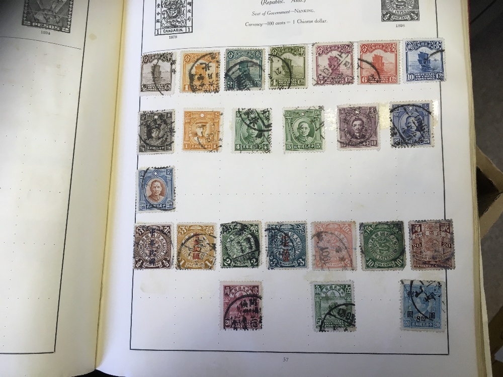 STAMPS : Box of eleven old-time stamp albums. - Image 2 of 7