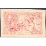 GREAT BRITAIN STAMPS : 1913 5/- Carmine Rough Plate Proof on buff paper.