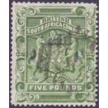 RHODESIA STAMPS : 1892 £5 Green,