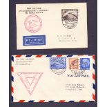 POSTAL HISTORY : Four Zeppelin airmail covers , Pan American and Chicago flights,