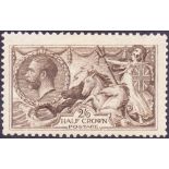 GREAT BRITAIN STAMPS : 1913 2/6 Seahorse Sepia Brown,