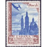 SPAIN STAMPS : 1940 Air set to 10pta +4pta, plus the 25c + 5c express letter stamp.