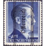 AUSTRIA STAMPS : 1945 Austria overprinted 5RM Hitler stamp mounted mint SG 852 Cat £400
