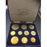 COINS : 1953 coin set in special blue presentation box produced by W B Bawn and co.