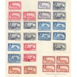 GIBRALTAR STAMPS : Selection of mint & used George VI issues to £1 on album pages with perf