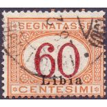 LIBYA STAMPS : 1925 60 centesimi fine used Cat £225