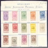 STAMPS : SOUTH AUSTRALIA, collection on pages overprinted "Reprint".