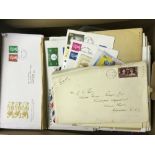 STAMPS POSTAL HISTORY : box of various covers, FDC's PHQ cards.