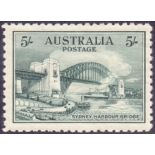 AUSTRALIAN STAMPS: 1932 Sydney Harbour mounted mint set to 5/- plus SG 144 2d ,