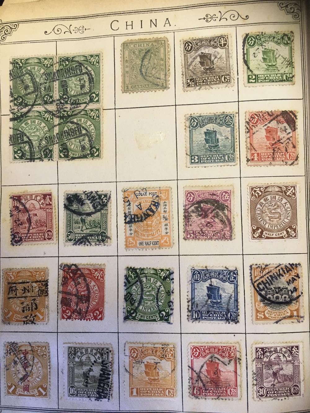 STAMPS : Box of eleven old-time stamp albums. - Image 5 of 7