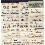 Railway luggage labels, selection of 208 from Southern Railway, London and South Western,