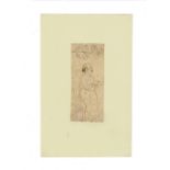 TWO DRAWINGS, NORTHERN INDIA, FIRST HALF 19TH CENTURY ink on paper, comprising a Pahari drawing of a