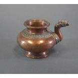 A SMALL WATER POT (LOTA), DECCAN, SOUTHERN INDIA, 16TH/17TH CENTURY bronze, of squat bulbous form,